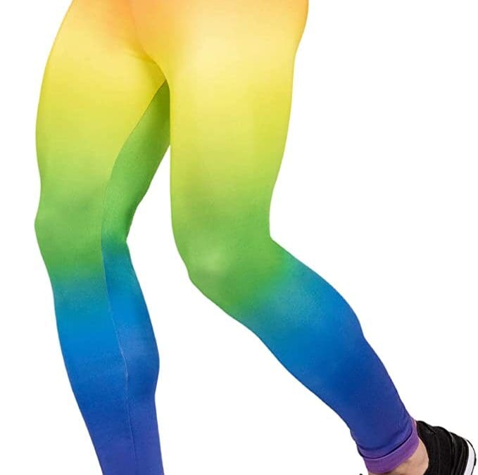 Pastel Rainbow Leggings LGBTQIA Meggings Gradient Ombre