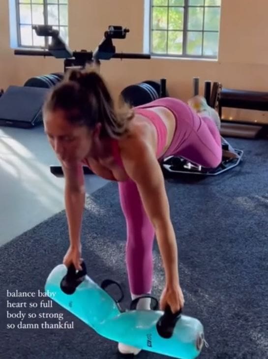 Minka Kelly Transformed Her Workouts with Aqua Weight Bag