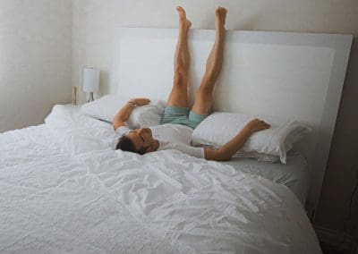 Inverted practice, Legs up the wall Pose - Viparita Karani विपरीतं कुरुत Yoga Asana Collection